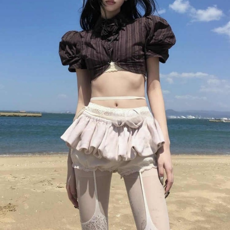 Women Y2k Clothes Short Blouse - Vintage Fashion Jersey ulasan dan harga