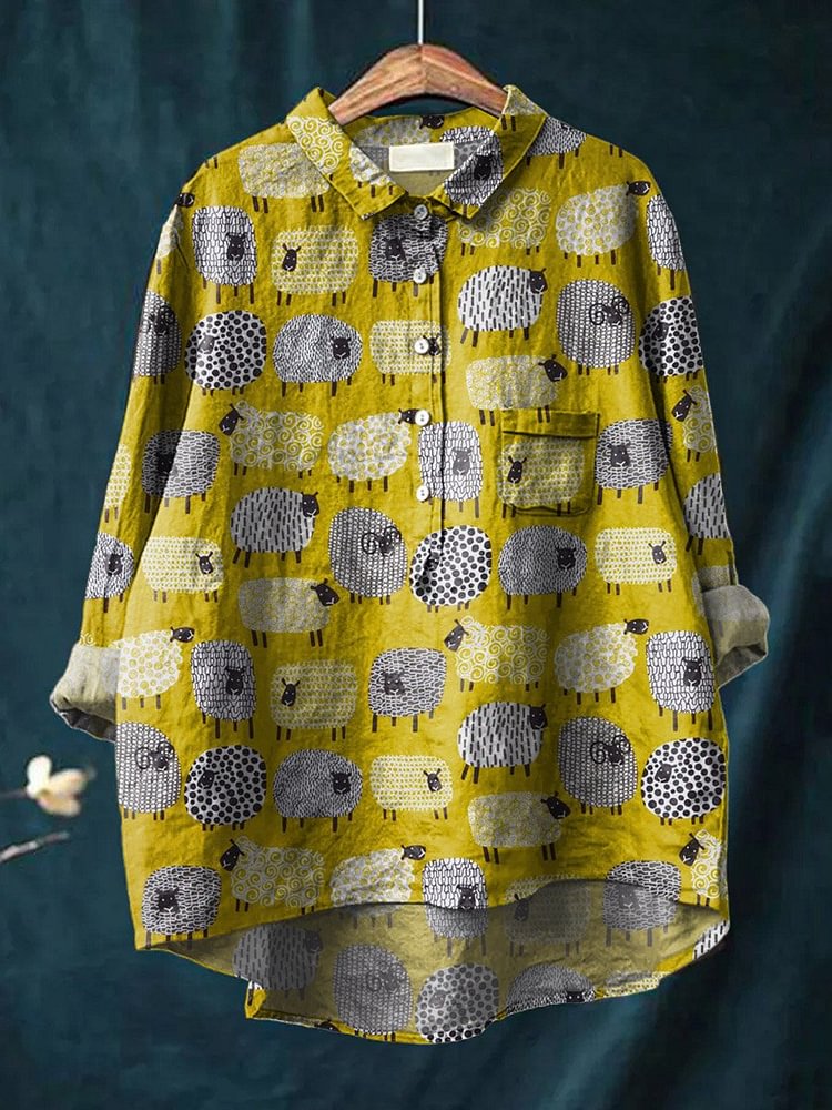 Vintage Lovely Sheep Art Patte - Vintage Fashion Jersey ulasan dan harga