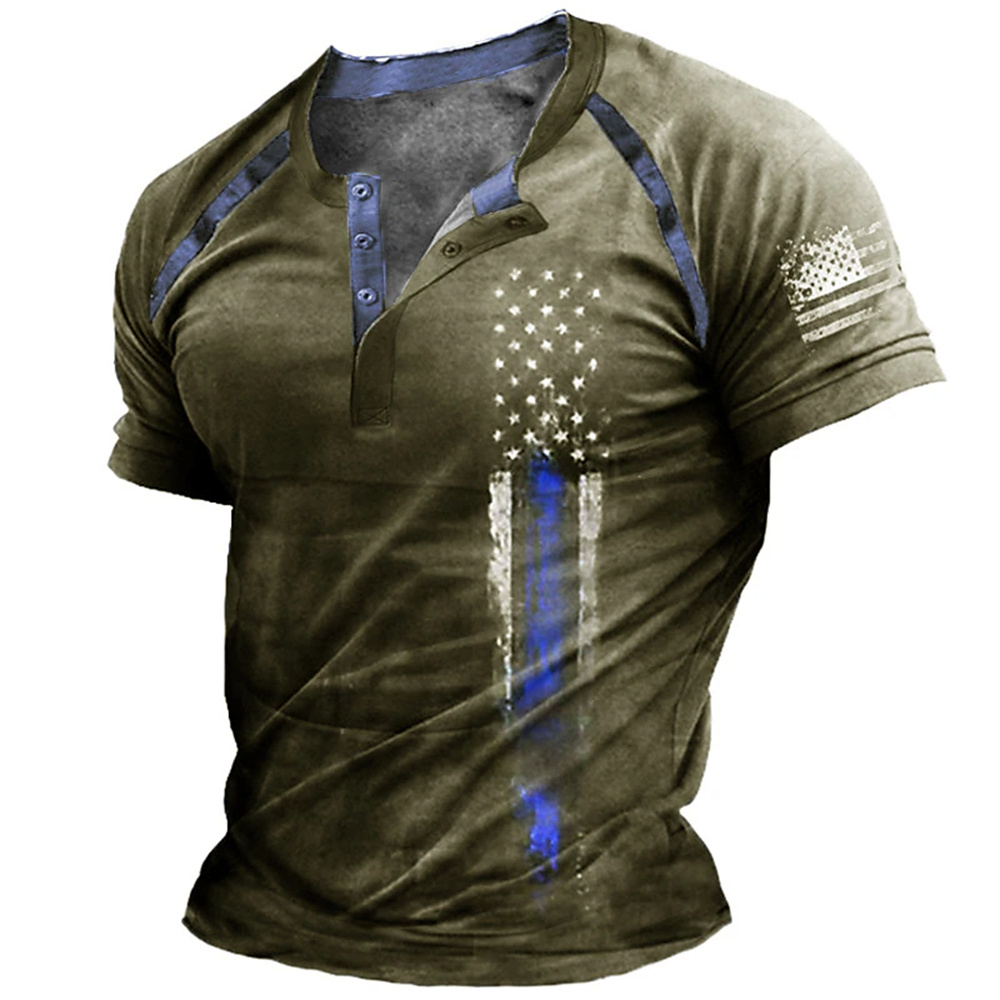 Funny 3D American Flag Print M - Vintage Fashion Stores ulasan dan harga