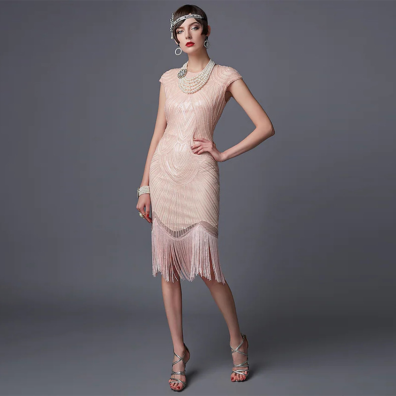 1920s Gatsby Fringe Flapper Dr - Vintage Fashion Dresses ulasan dan harga