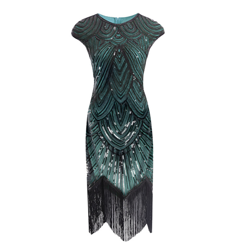 1920s Gatsby Fringe Flapper Dr - Vintage Fashion Dresses ulasan dan harga